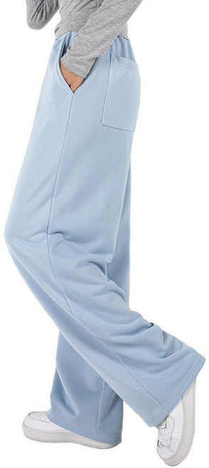 오버나인 여자 여성 봄 가을 핀턱 쭈리원단 와이드 팬츠 트레이닝 바지