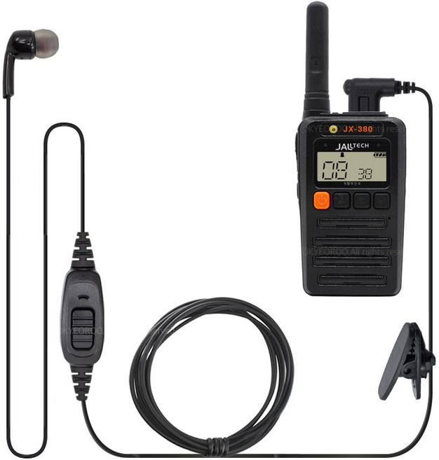 잘텍무전기 JX-300/JX-380 전용 이어폰 인이어 리시버 (안경 간섭 없는 튜브리스 타입)