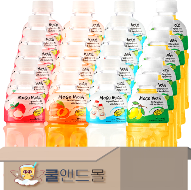 모구모구 4가지맛(리치+복숭아+요거트+망고), 24개, 320ml