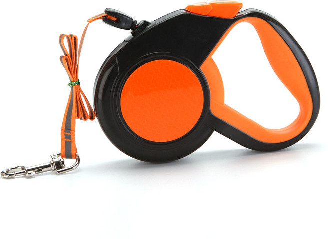 츄펫 애견 강아지 자동 리드줄 3m 5m 8m 강아지줄 산책줄 개줄, 오렌지, 1개