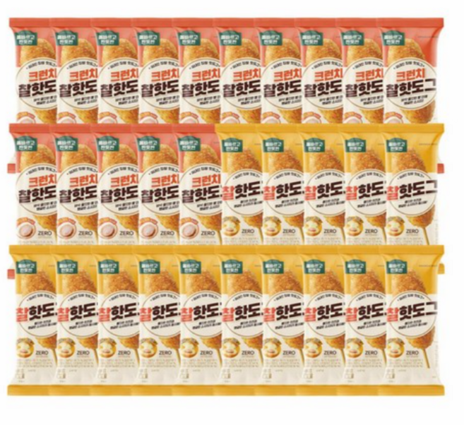 올반 크런치핫도그 15봉 + 찰핫도그15봉 총30봉, 80g, 1개