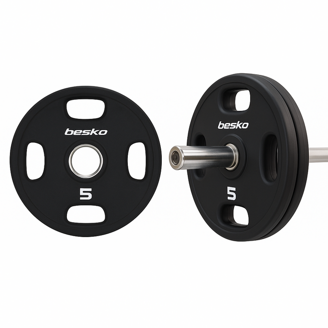 유저핏 TPU 냄새없는 우레탄 베스코 4홀 중량원판 2.5KG 5KG 10KG 15KG 20KG 낱개판매, 검정색, 1개