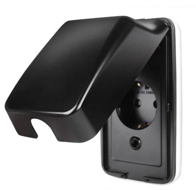 제일전기 디아트플러스 메탈그레이 방우콘센트 1구, 1개