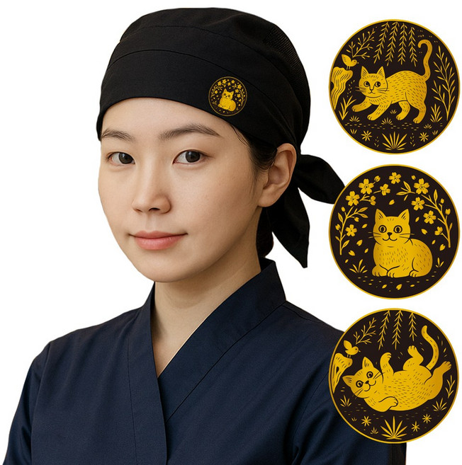 구다폼 메쉬두건 코숏냥이 / 커스텀 디자인 망사두건 위생모자