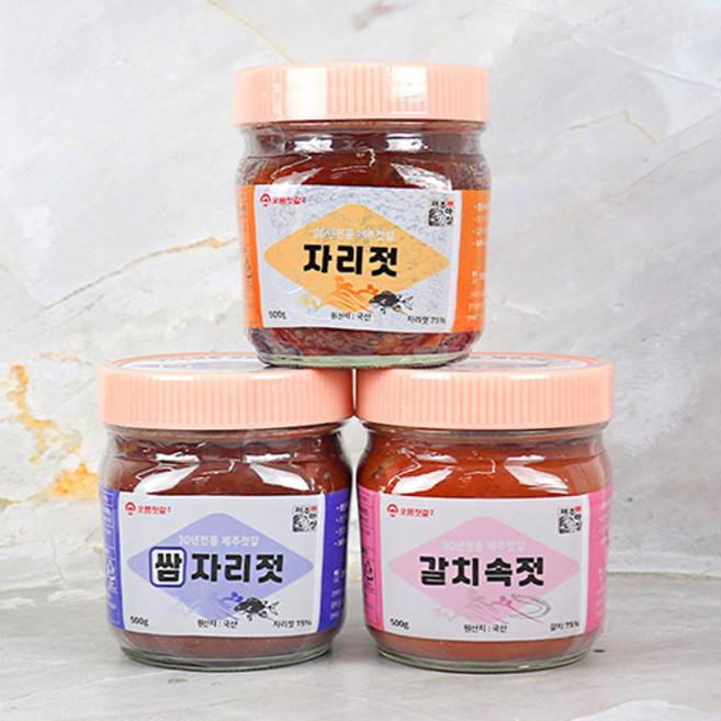 제주 오름 젓갈 3종중 택2, 1세트, 500g
