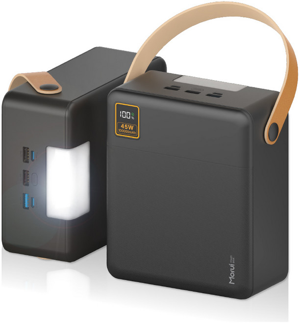 ( 60W 충전케이블 증정 ) 모루이 100000mAh 45W PPS 초고속충전 2.0 보조배터리 M100, 블랙