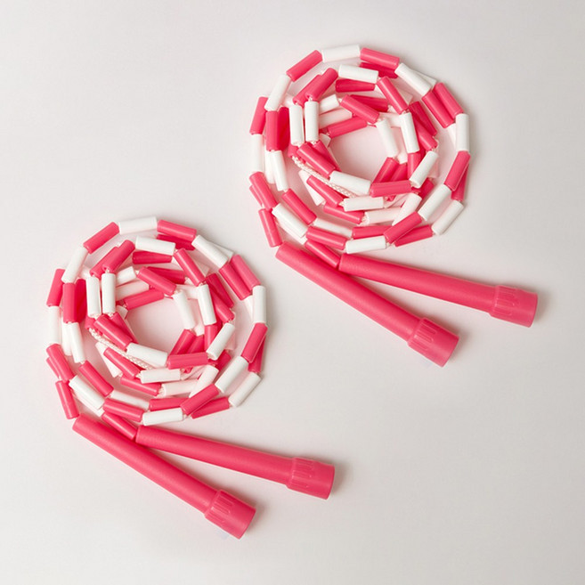 김수열 줄넘기 유아/어린이용 색동 줄넘기 K-320, 2개, 핑크