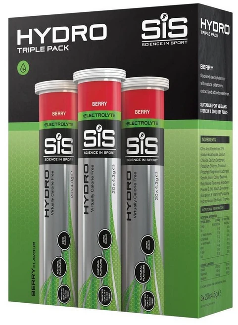 사이언스 인 스포츠 하이드로 일렉트로라이트 베리 SIS Hydro Electrolyte Berry, 3개입, 1개 - 쿠팡