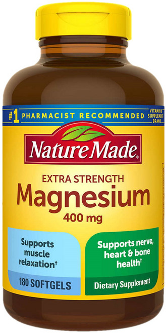 미국 코스트코 네이처 메이드 마그네슘 엑스트라 스트렝스 400mg 180 소프트젤, 1개, 180회분