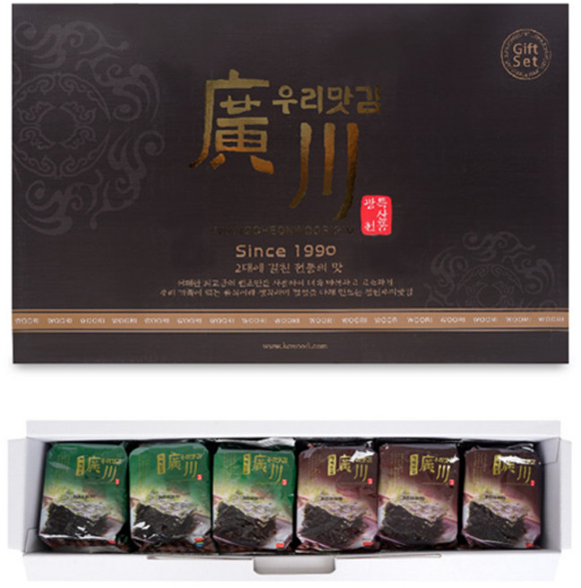 [지노앤코] 광천우리맛김 특대형세트2호 (식탁36봉), 1개