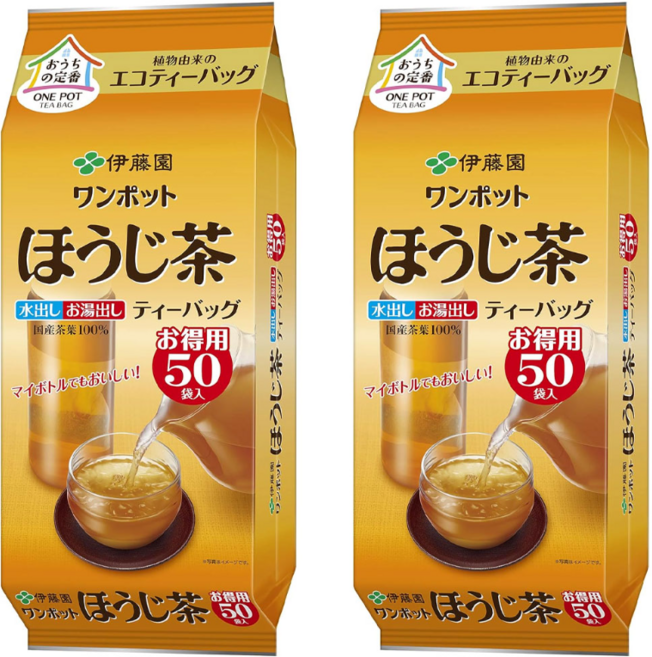 이토엔 말차 호지차 에코 티백 50봉 x2개, 2개, 3.5ml, 2개, 50개입