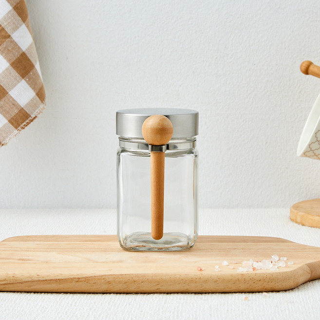 [모던하우스 충장점] 뉴 스텐캡 우드스푼 양념통 280ml_AELGA, 1개, 280ml