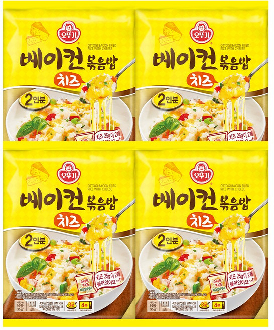 오뚜기 맛있는 베이컨치즈볶음밥 450g, 4개