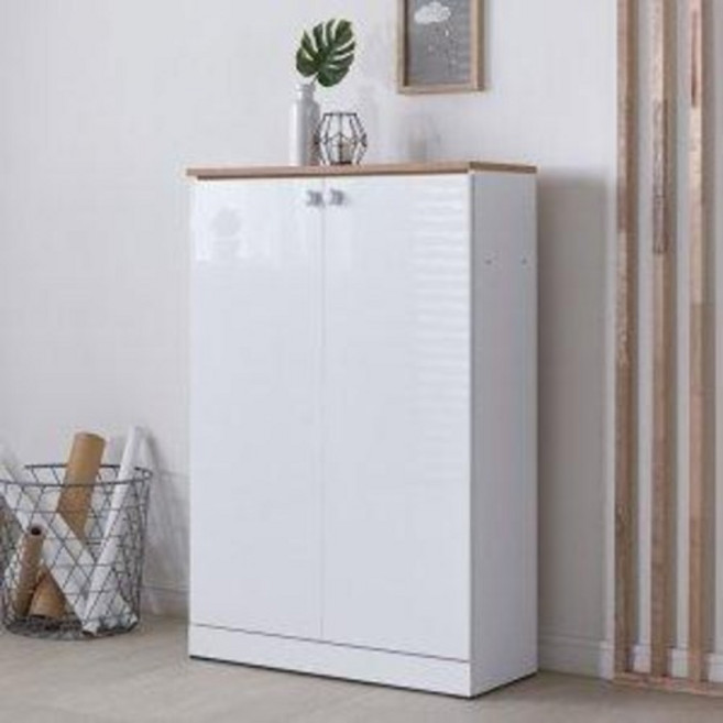 뷰티룸W 쇼트 800x1200 하이그로시 신발장 (착불), 화이트