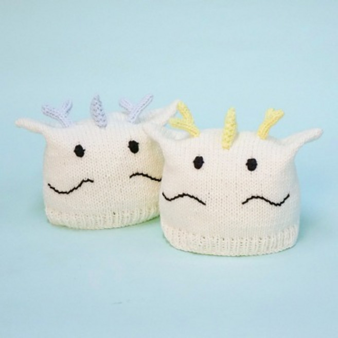 아기 용 모자 - Knitting Kit, 바닐라, 1개