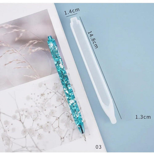 볼펜 실리콘 몰드 나만의 볼펜 만들기 수지 미술 용품 ​​사무용품 수지 아트용 실리콘 몰드 만들기, 03 3, 1개