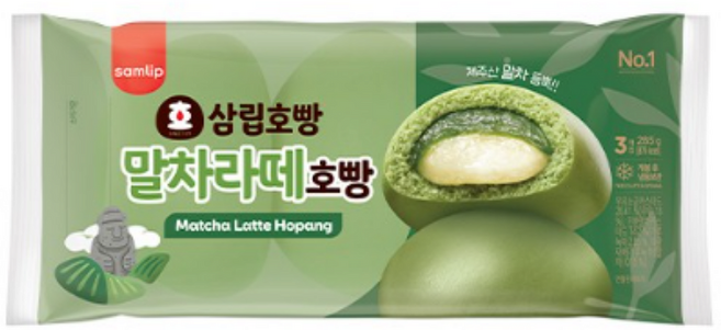 삼립 말차라떼 호빵, 1세트, 285g