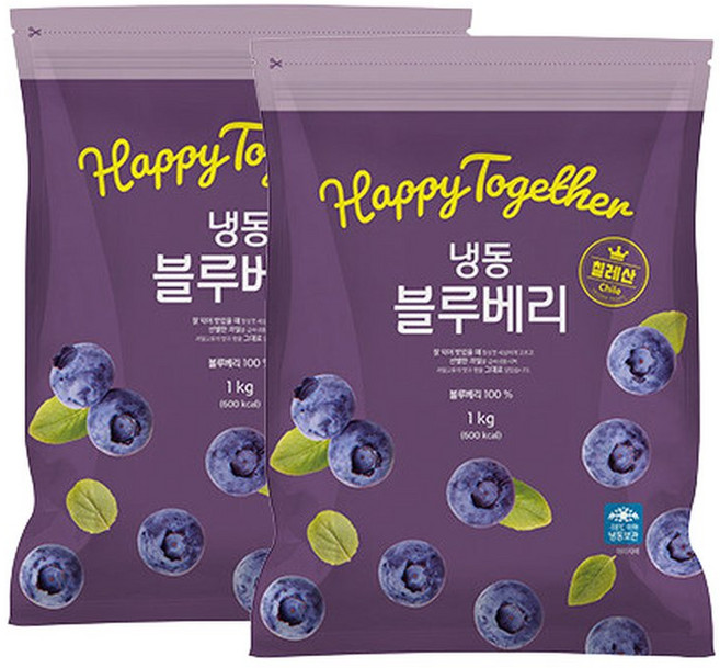 생활앤 냉동 블루베리(칠레) 1kg x 2팩, 2개