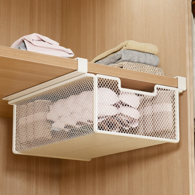 공간활용 슬라이딩 철제 언더 서랍