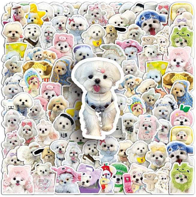 리무버블 스티커 강아지 모음 노트북 캐리어 꾸미기, 1개, 말티즈 스티커