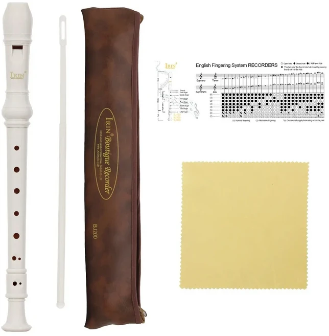 IRIN 바로크 클라리넷 목관악기 녹음기 소프라노 수직 플루트 악기 액세서리 포함 초보자 선물, [01] BJ200