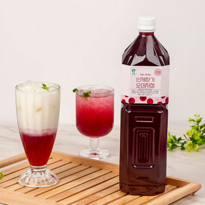 인제향기 생 오미자청 100% [냉장보관 필수] 원액 발효진액 액기스 엑기스 1.5L 대용량 업소 카페용 농장직송 수제 전통방식 물 한방울 넣지않은 100%자연숙성, 1개