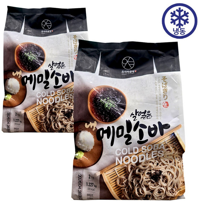 오사카공방 냉메밀 소바, 2개, 1.227kg