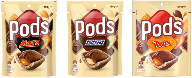 호주 과자 팟즈 세트 트윅스+마스+스니커즈 초콜릿 과자 포즈 초콜렛세트 Pods Twix+Mars+Snickers (호주직배송), 1세트, 트윅스1+마스1+스니커즈1
