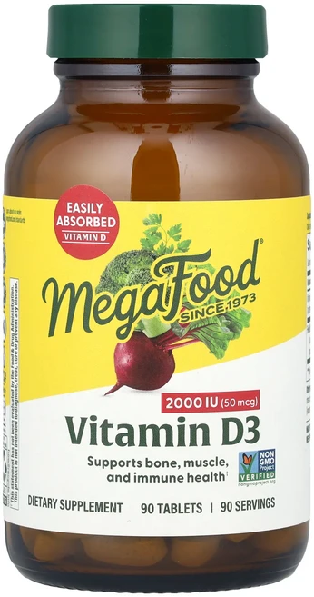 MegaFood 비타민D3 2000IU 90정, 1개 - 쿠팡