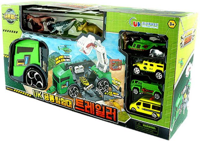 이종욱토이 공룡월드 공룡탐험대 트레일러 공룡 피규어 장난감, 1개