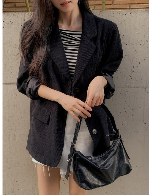 부엉구구 OW0460A 여성 봄가을 오버핏 정장 자켓 겨울 골덴 재킷