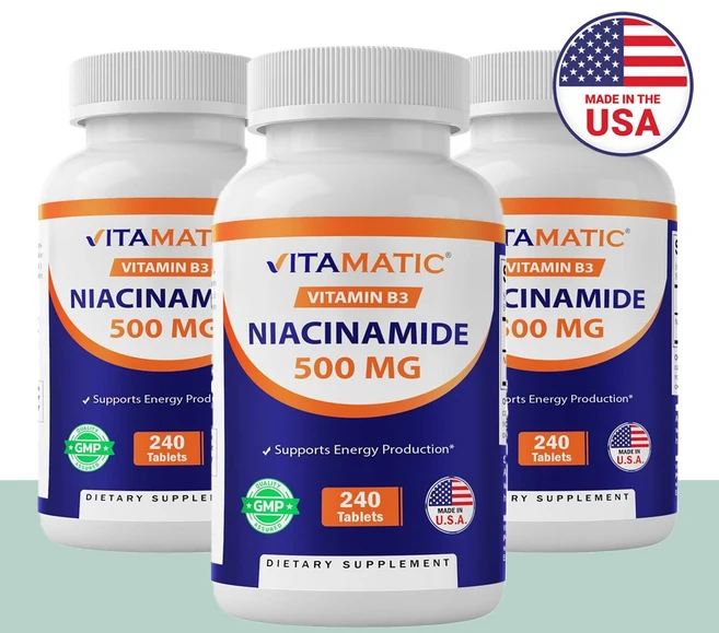 비타매틱 나이아신아마이드 나이아신 니아신 500mg 32주분, 3개, 240정 - 쿠팡
