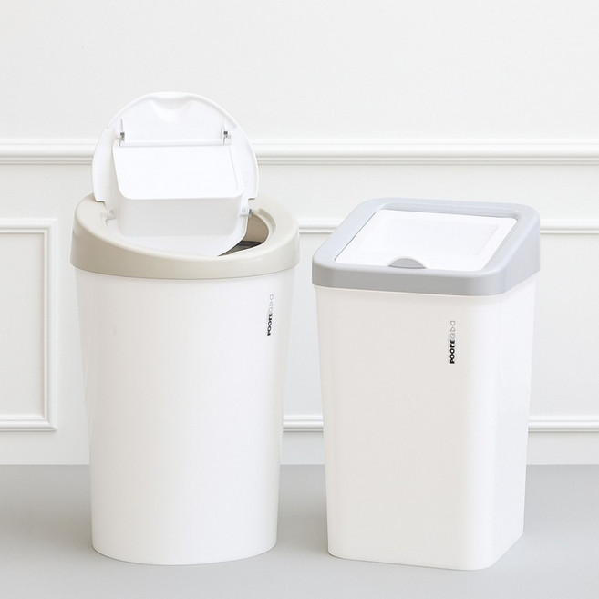 두온 종량제 쓰레기통 10L 화장대 거실 사무실 기저귀 화장실, 베이지 사각 10L, 베이지, 상세표기