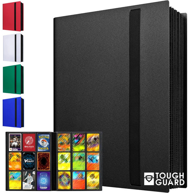 인카드 고급 9포켓 카드앨범 바인더 스포츠 유희왕 포켓몬카드 360장 양면수납 보관함 케이스, 블랙