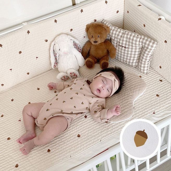 헬로미니미 자수 아기침대가드 안전가드 풀세트 소형2+대형2