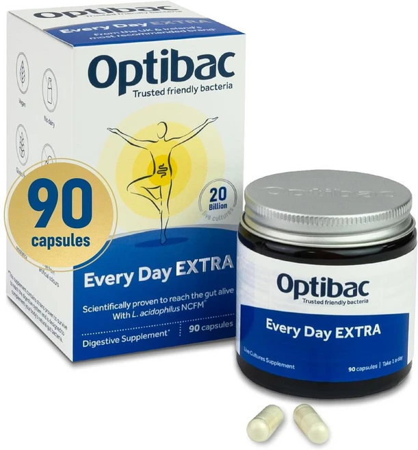 영국 옵티박 OptiBac 프로바이오틱스 에브리데이 엑스트라 200억 유산균 캡슐, 90정, 4개 - 쿠팡
