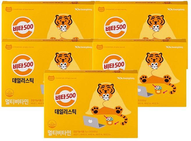 비타500 데일리 스틱 멀티비타민 30포, 60g, 5개