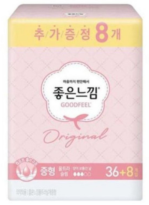 [좋은느낌] 오리지널 울트라 날개 중형 36P+8 1팩, 36개입, 1개