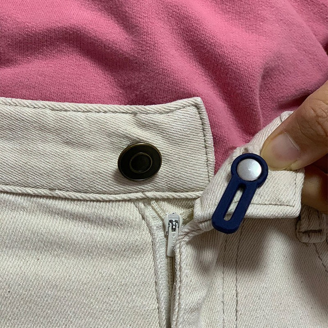 퍼펙트핏 바지고리 7개세트 늘어난 뱃살 바지허리 조절 단추 고리 밴드, 1개