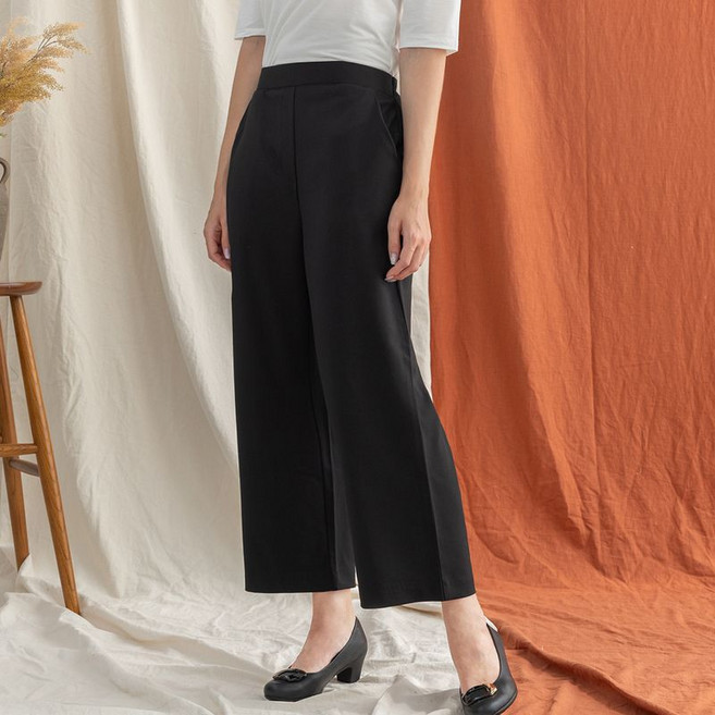 디얼마미 카카오 와이드 슬랙스 바지 미시옷 빅사이즈 엄마옷