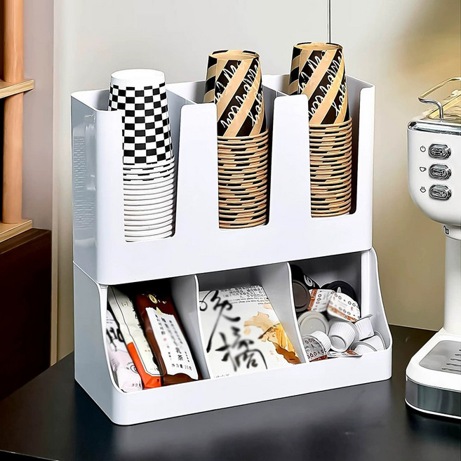 Alemon종이컵홀더 종이컵 정리대 종이컵 거치대 종이컵 디스펜서, 흰색, 1개