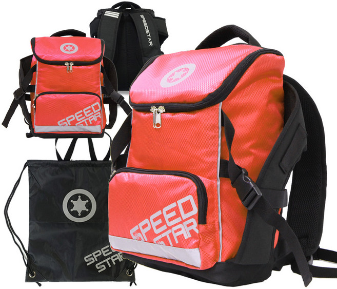 스피드스타 프로 아동용 인라인가방 + 보조가방, 1개, 레드