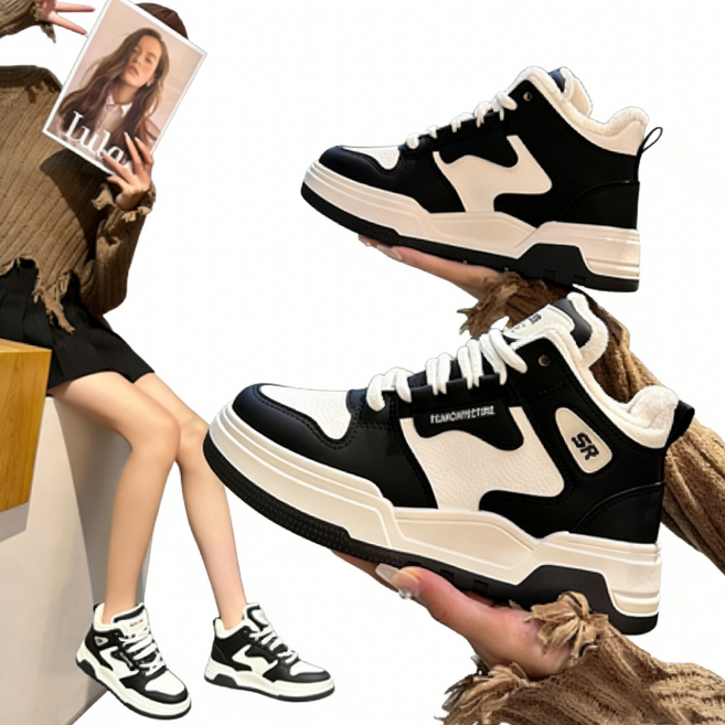ANYOU 가을 겨울 커플 운동화 기모 커플슈즈 캐주얼 스니커즈