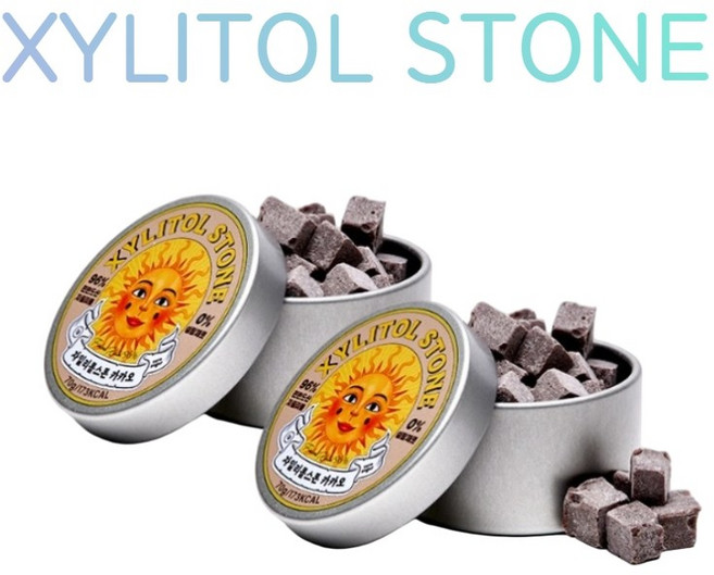 자일리톨스톤 사탕 카카오, 2개, 70g