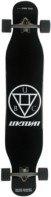 UNKNOWN 117cm 댄싱 롱보드, 올블랙, 1개
