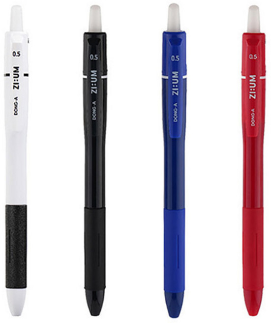동아연필 지워지는볼펜 지움펜 0.5mm, 블랙