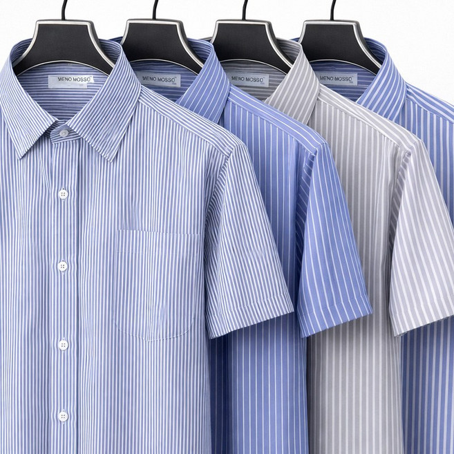 반팔 줄무늬 와이셔츠 S~5XL 프리미엄 일반핏 남자 남성 빅사이즈