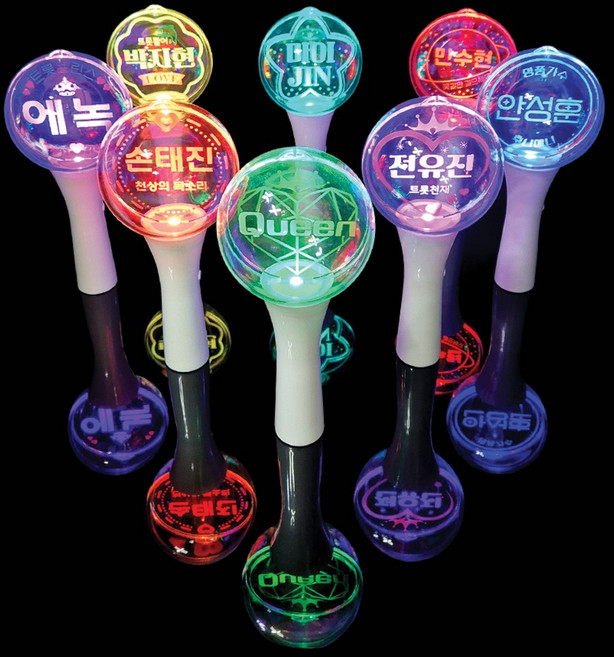 LED 돔응원봉 아크릴 제작 콘서트 디자인 학예회 UV 컬러, 12-마이크, 1개, 화이트