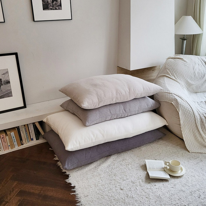 구름 목화솜 다용도 대방석 절방석 108배방석 기도방석 독서용 좌식용 등받이 쿠션, 차콜