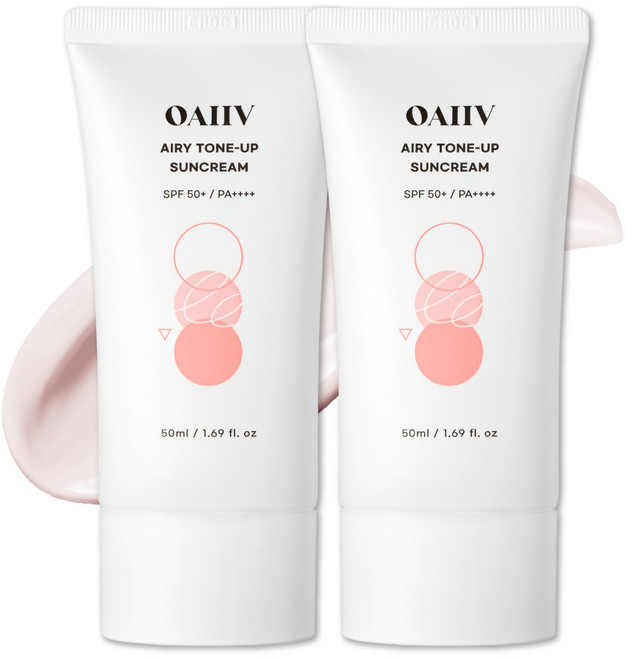 오아이브 톤업 선크림 무기자차 SPF50+ PA++++, 2개, 50ml
